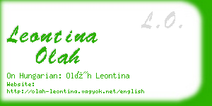 leontina olah business card